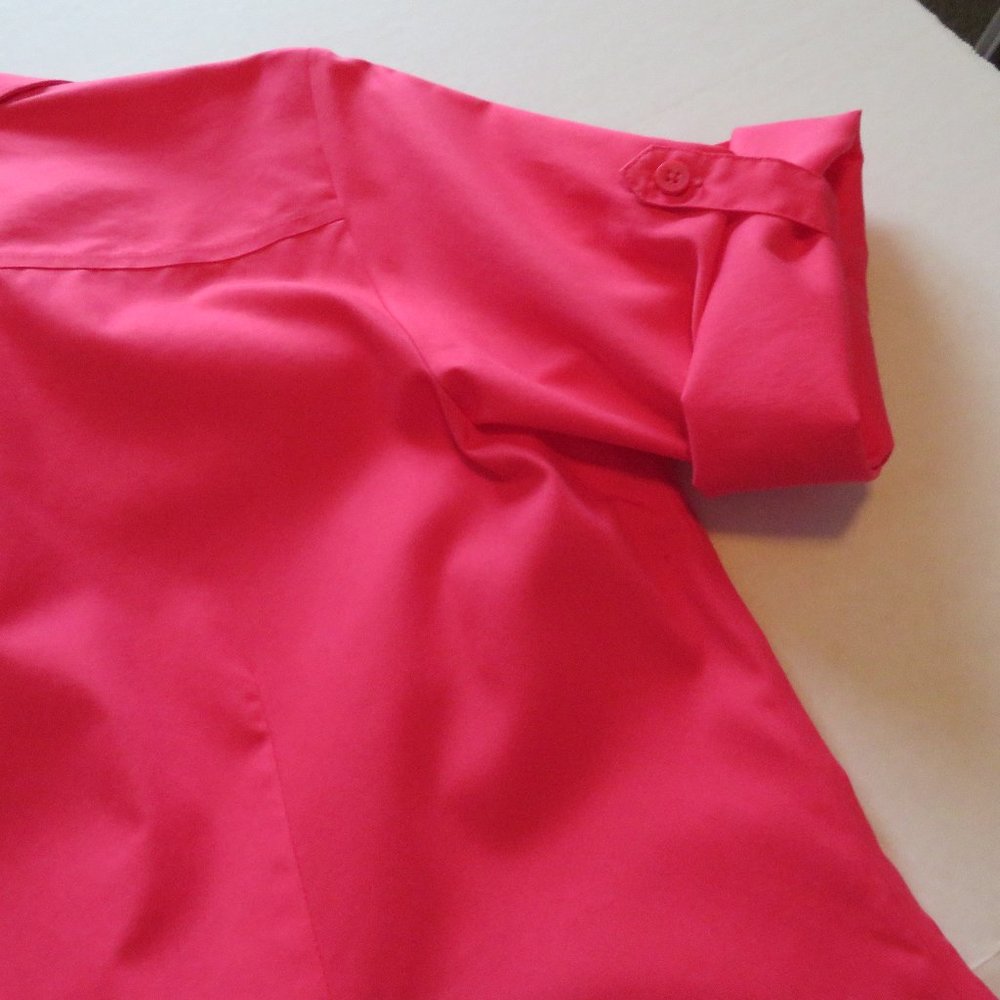🔥HP🔥Coldwater Creek Pinkish Red Shirt, Button Down, Roll-Tab Sleeves, Sz M (… - Picture 8 of 9